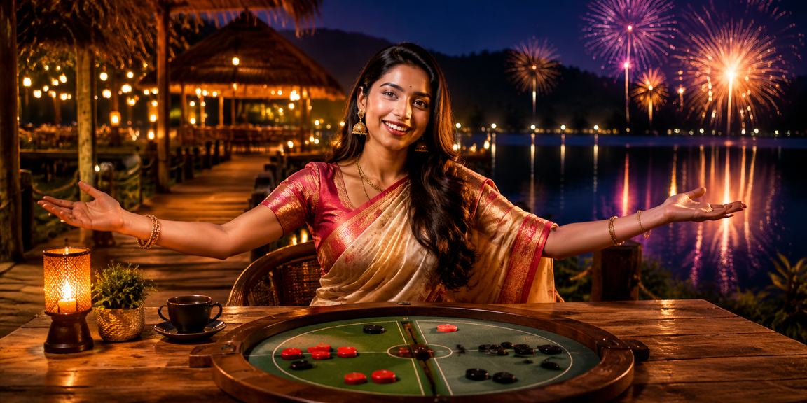 A user on a casino app during the Pohela Boishakh festival in Chattogram